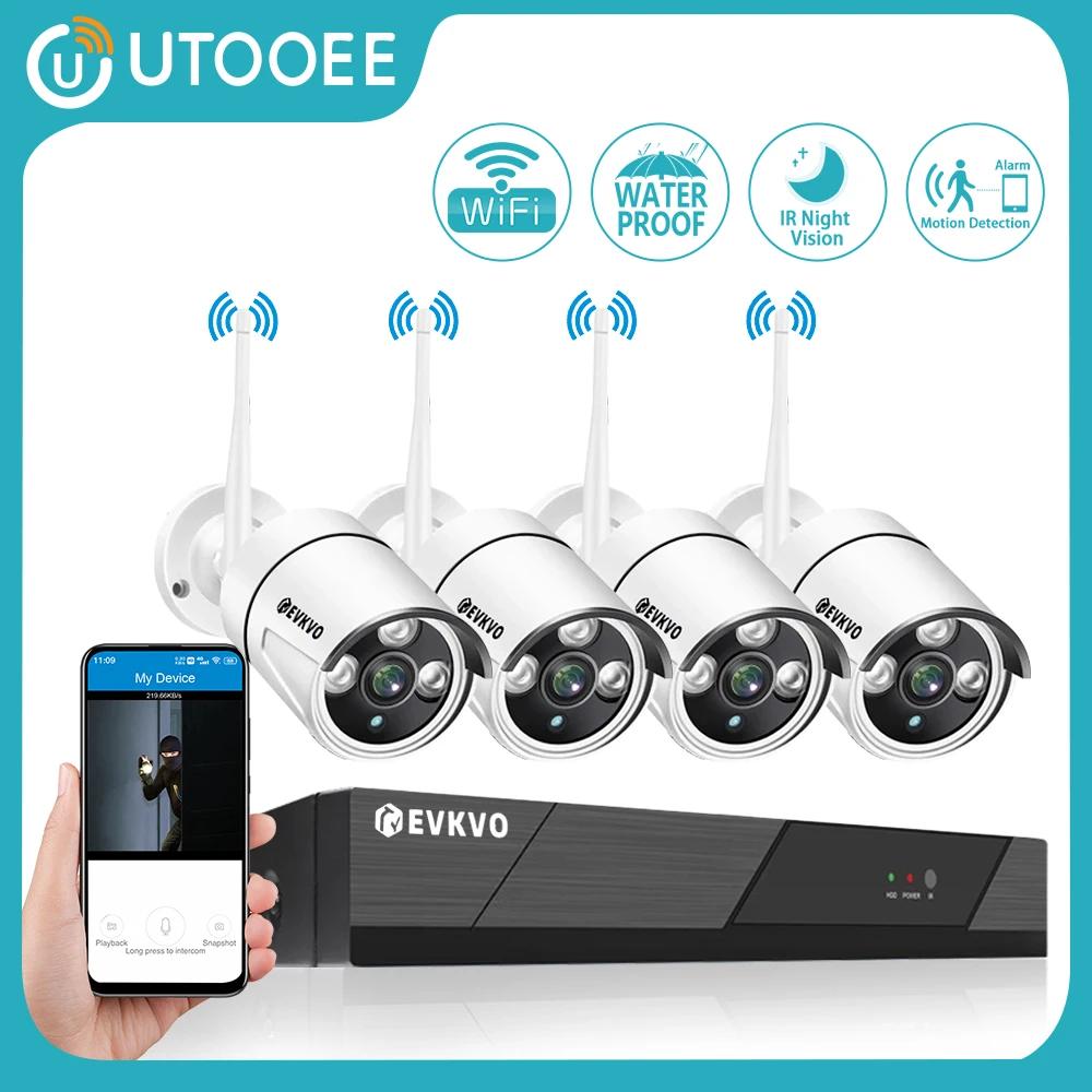 UTOOEE  CCTV ý, ߿   IP  ī޶,  ڵ P2P   ŰƮ, 2MP, 1080P, 4CH
